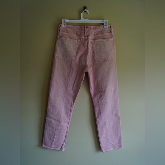 MOTHER Superior High Waisted Rider Flood into the mist Pink Jeans, Size 33 - Picture 9 of 11